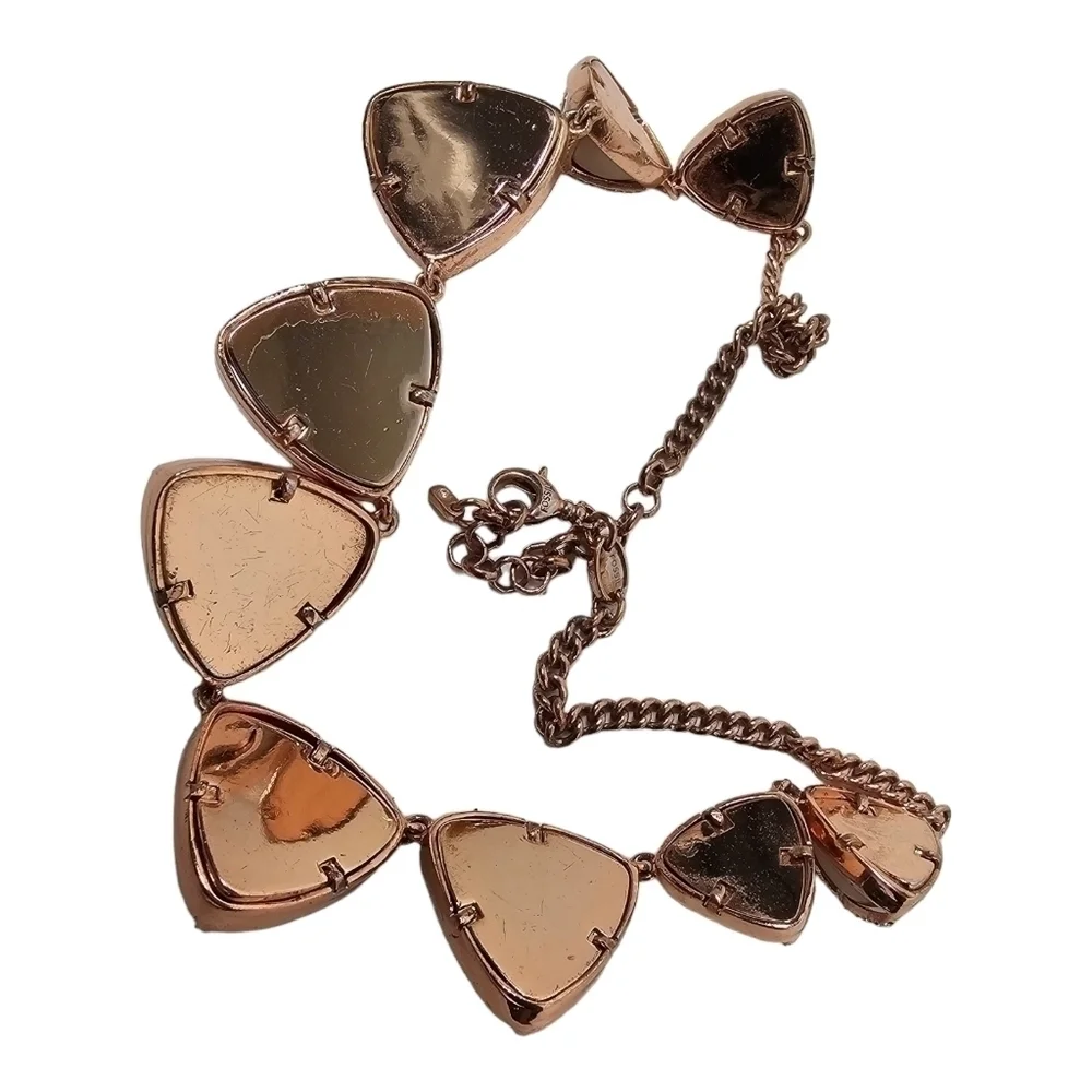 Fossil Maintenance Statement Necklace 16-18" - Picture 4 of 9